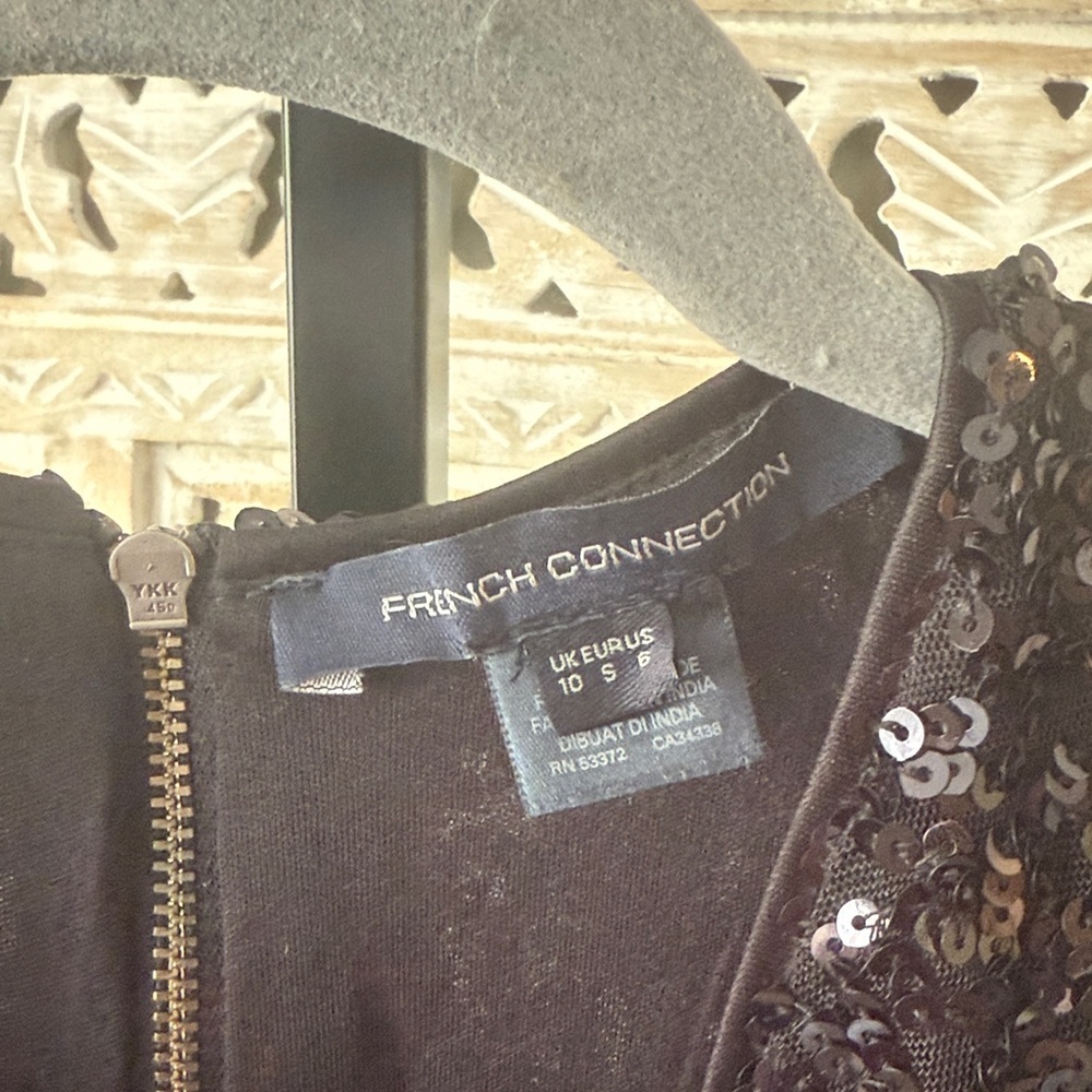 French Connection Elegant Black Sequin Dress - Picture 2 of 3